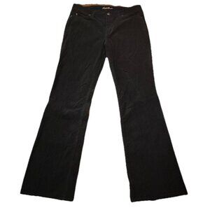 Eddie Bauer Boot Cut Fit Corduroy Black Pant Jeans Womens Size 12 NWOT